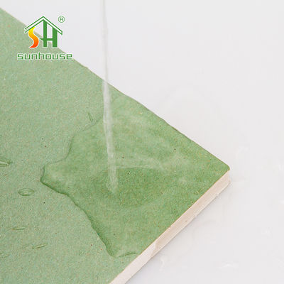Tấm thạch cao chịu nước tùy chỉnh Màu xanh lá cây cho hệ thống vách ngăn vách thạch cao