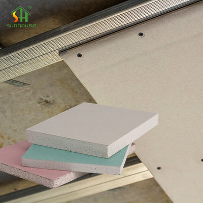 Tấm thạch cao 9mm màu xanh lá cây, Tấm thạch cao Sheetrock cho tòa nhà văn phòng